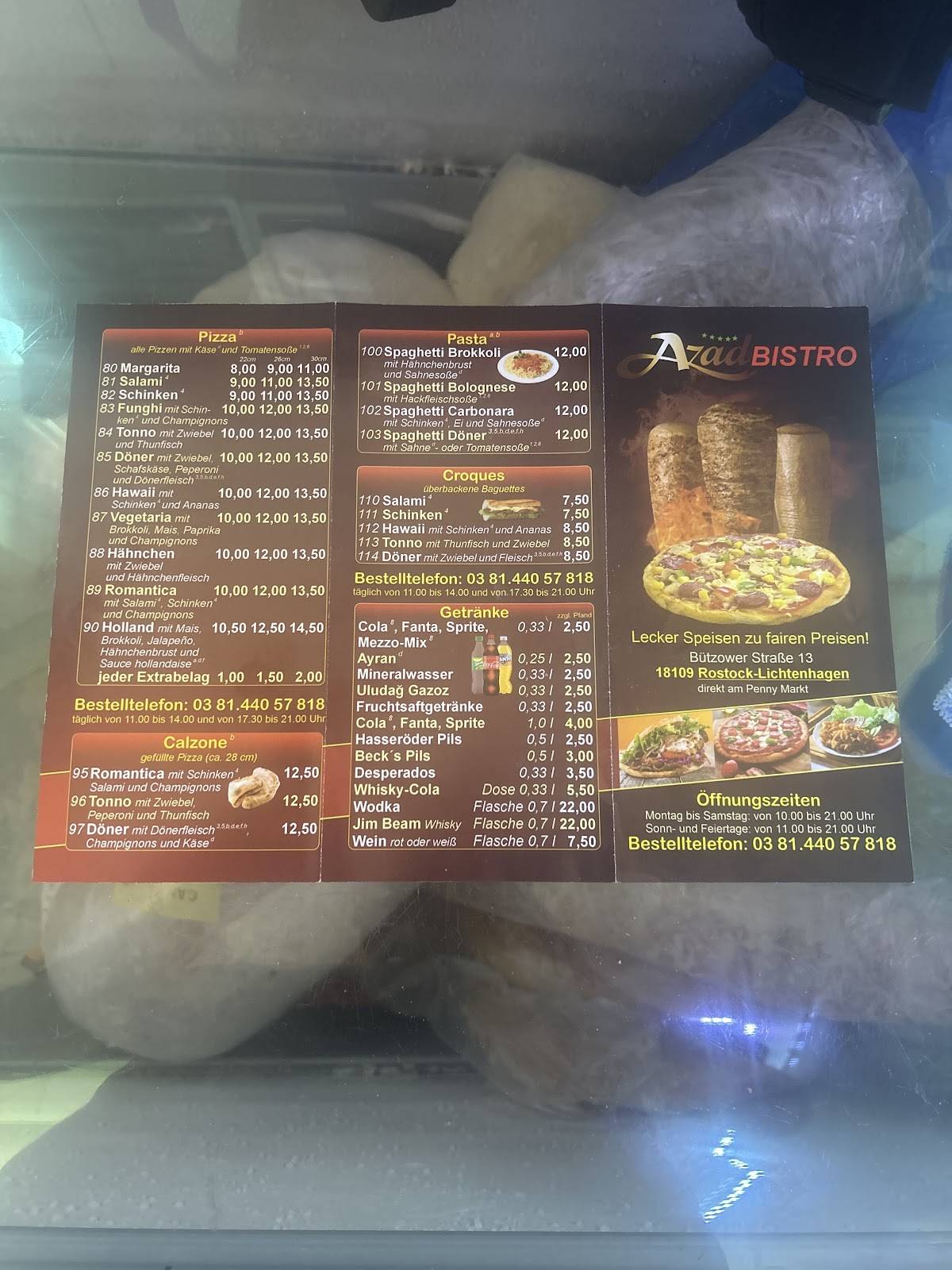 Herz Döner меню
