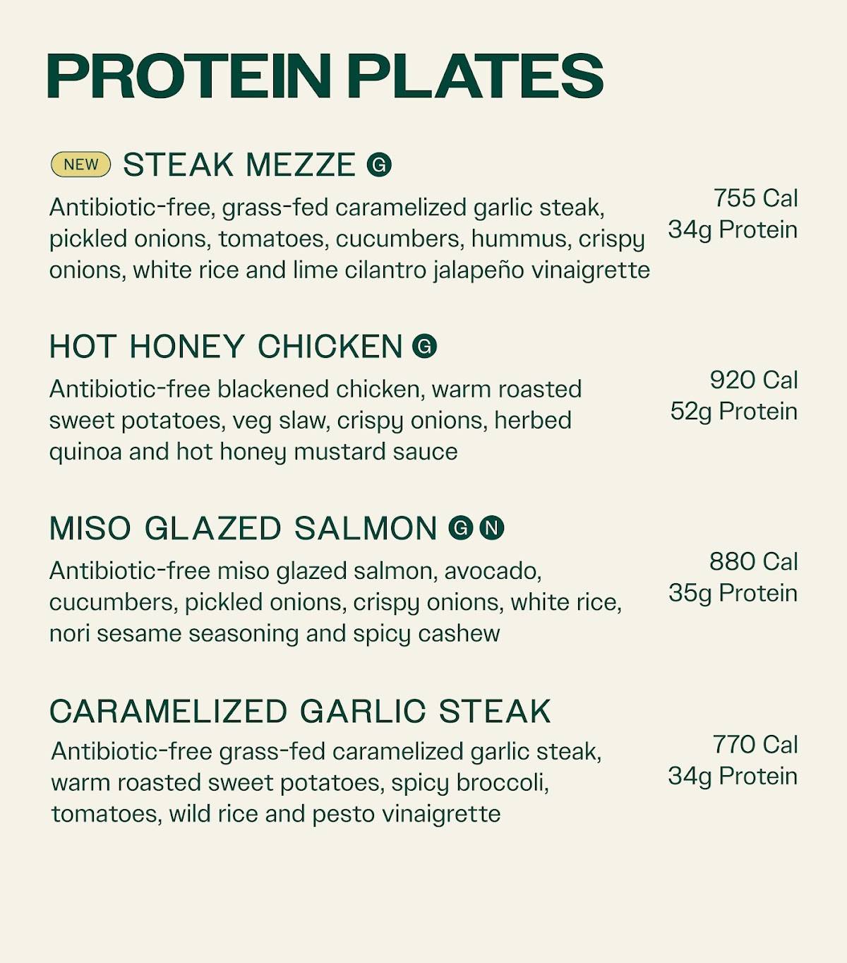 sweetgreen - Healthy Salads, Wraps, and Bowls меню