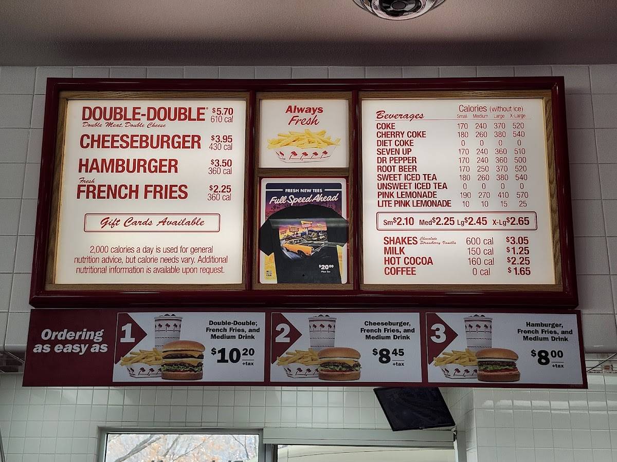 In-N-Out Burger меню
