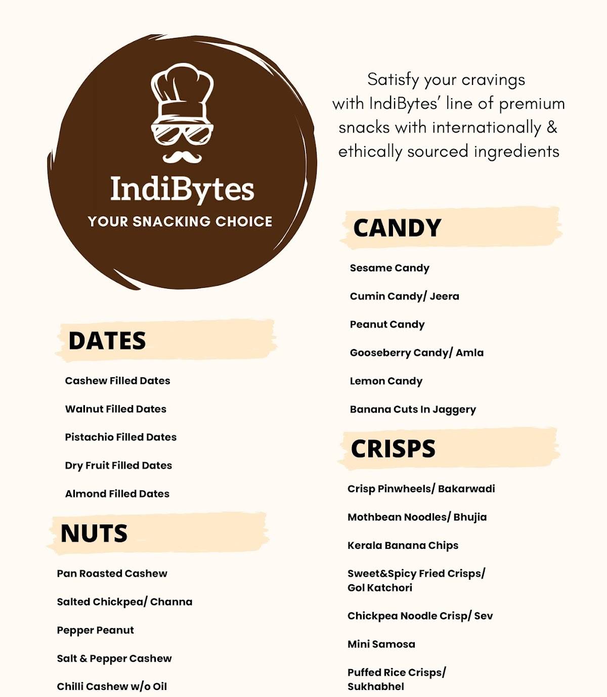 IndiBytes меню