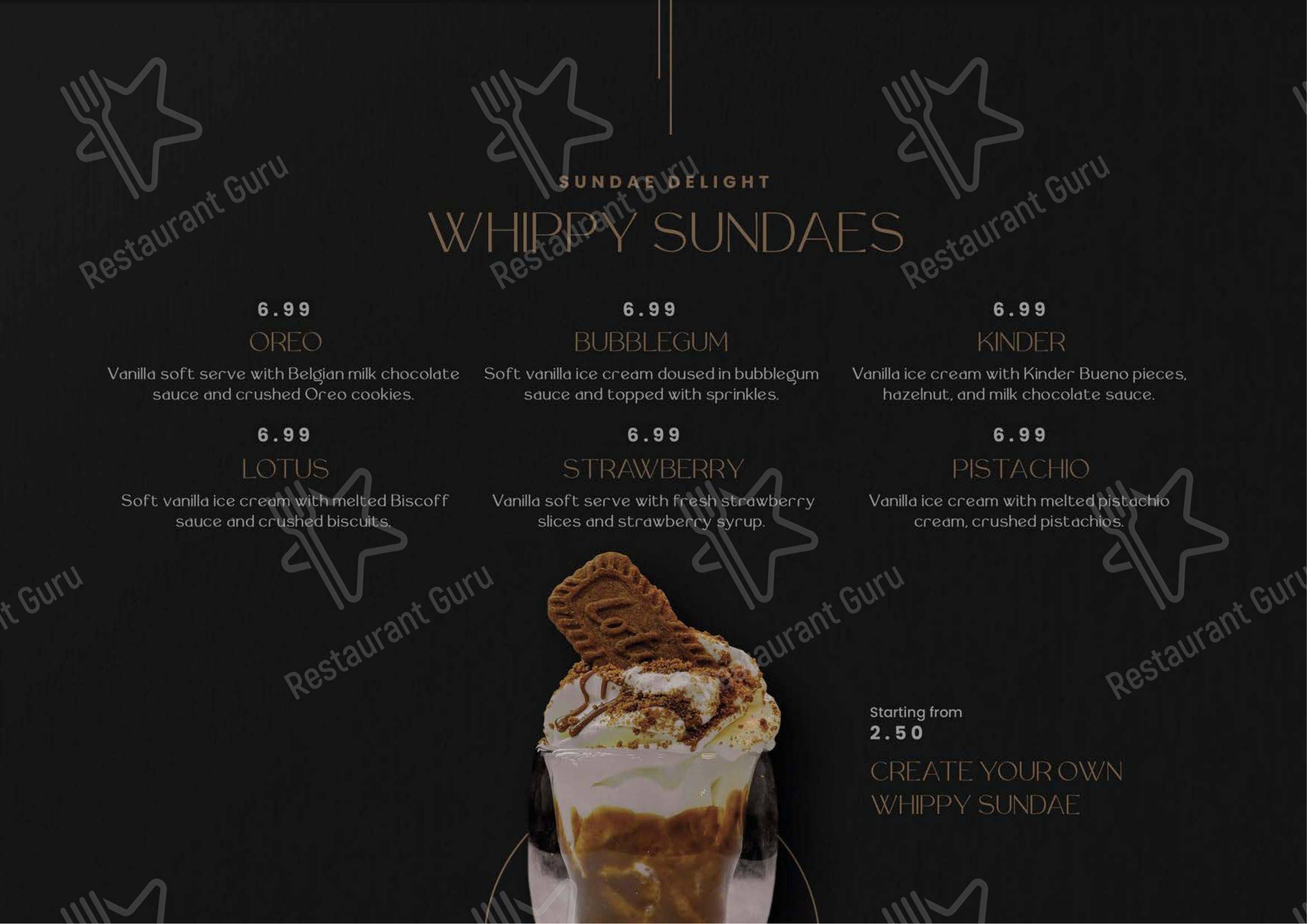 Меню ресторана Indulgence - Меню напитков