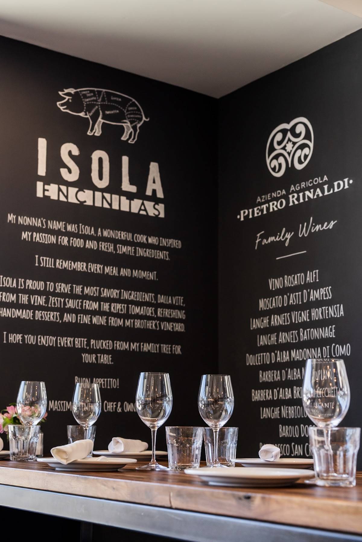 Isola Encinitas меню