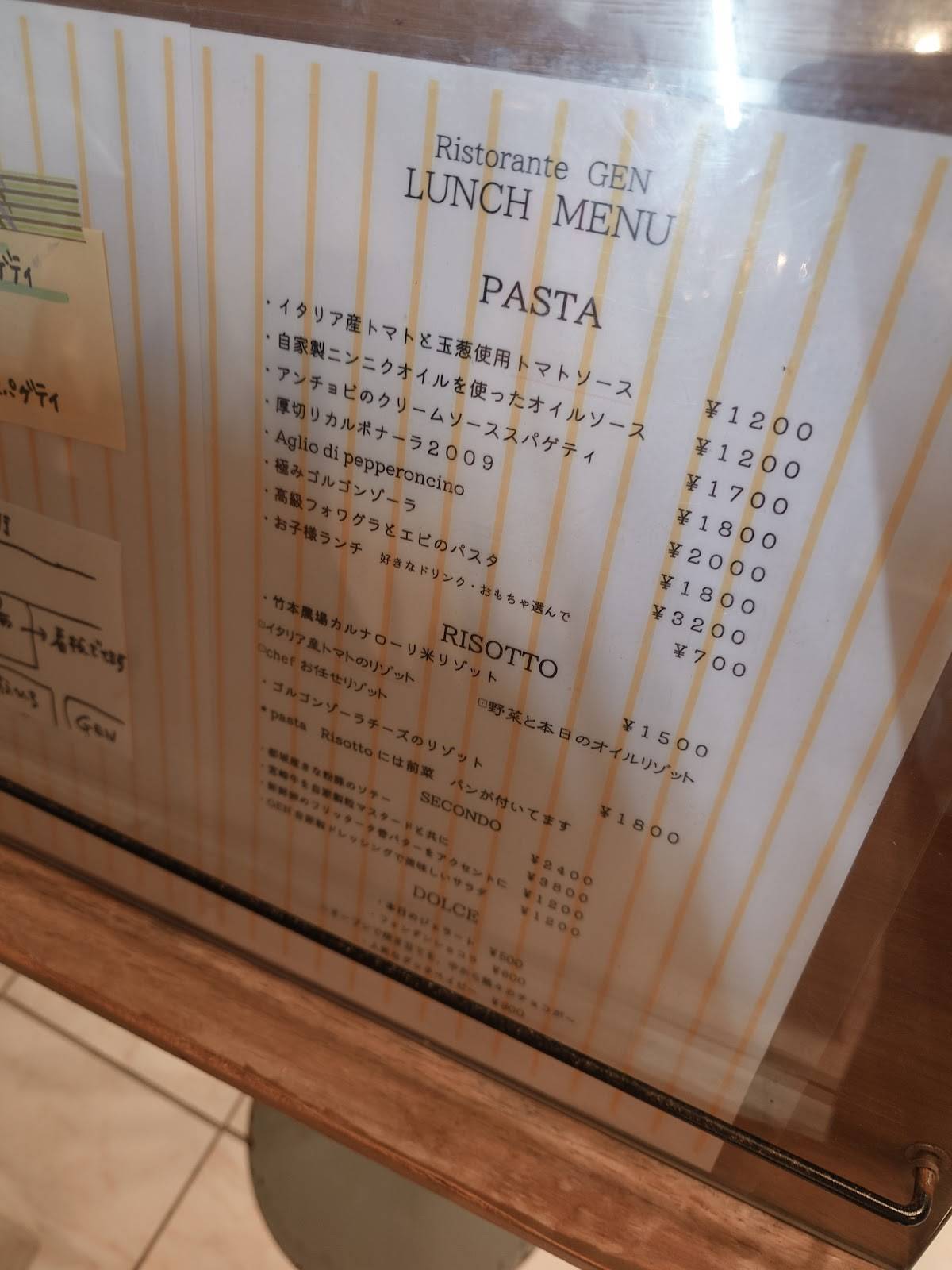 Italian Ristorante Gen меню