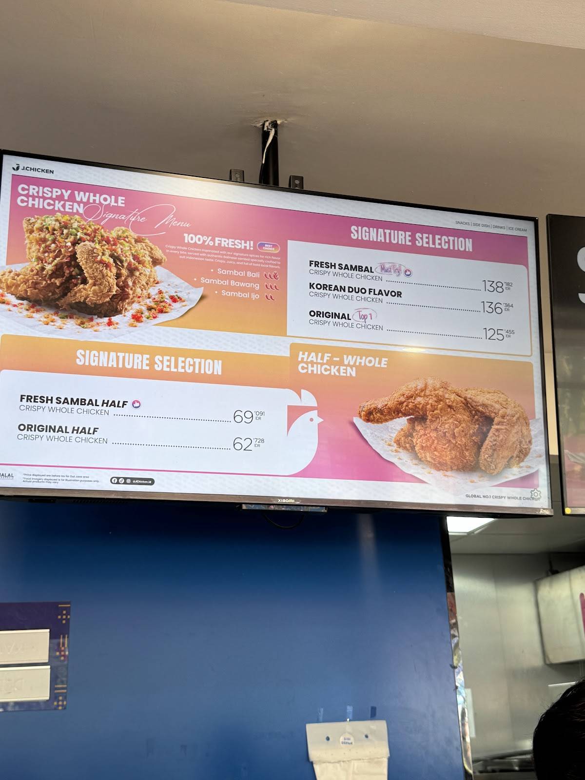 JChicken Rajawali меню