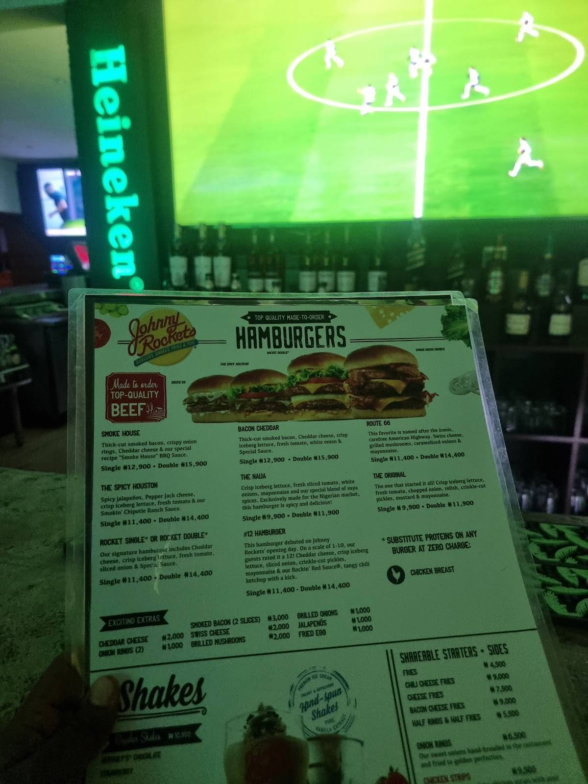 Johnny Rockets меню