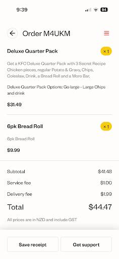 KFC Tokoroa меню