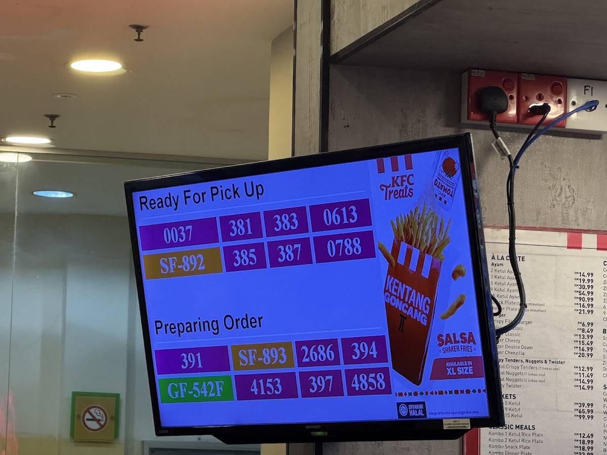 KFC меню