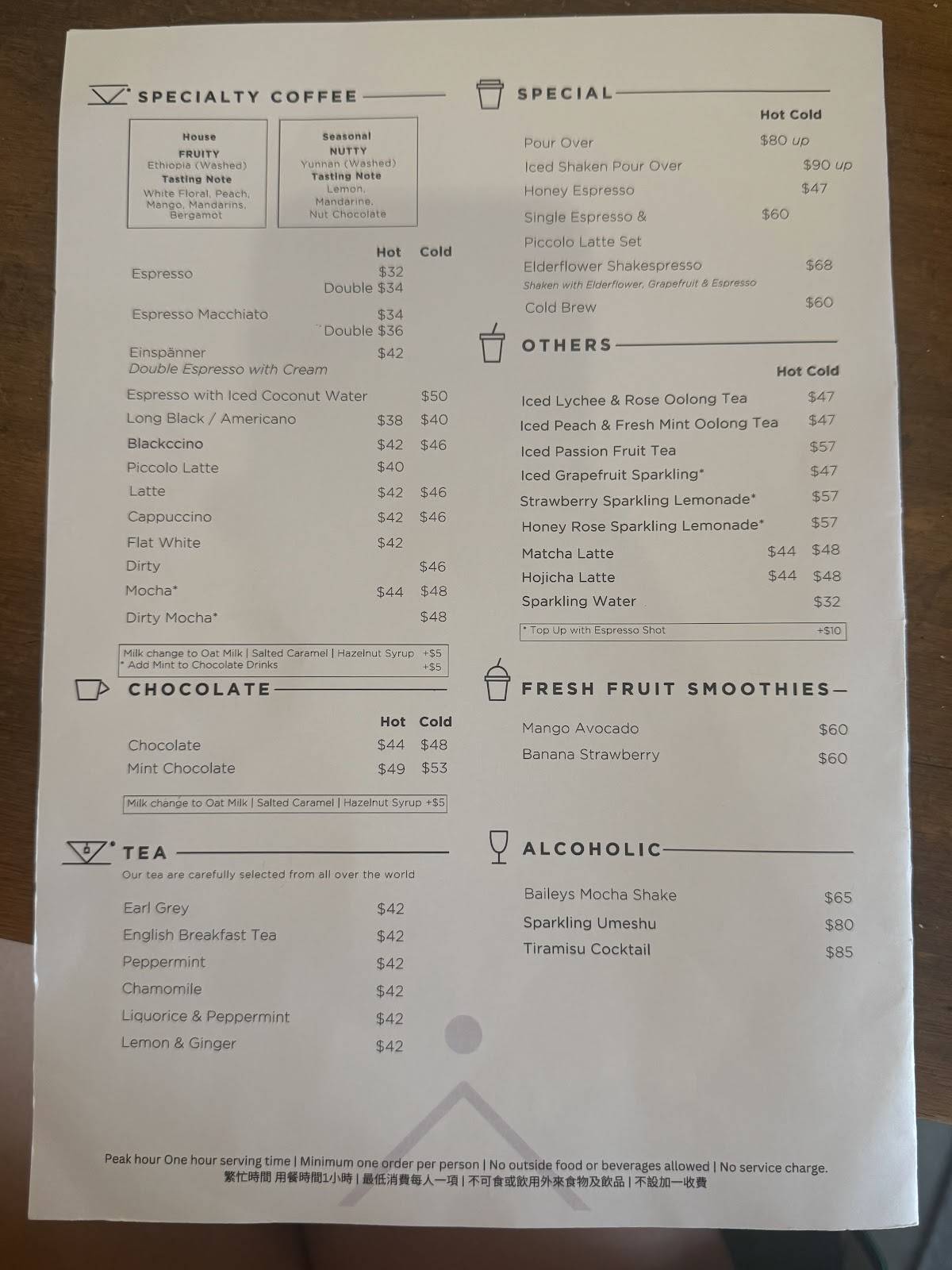 Kaffeine меню