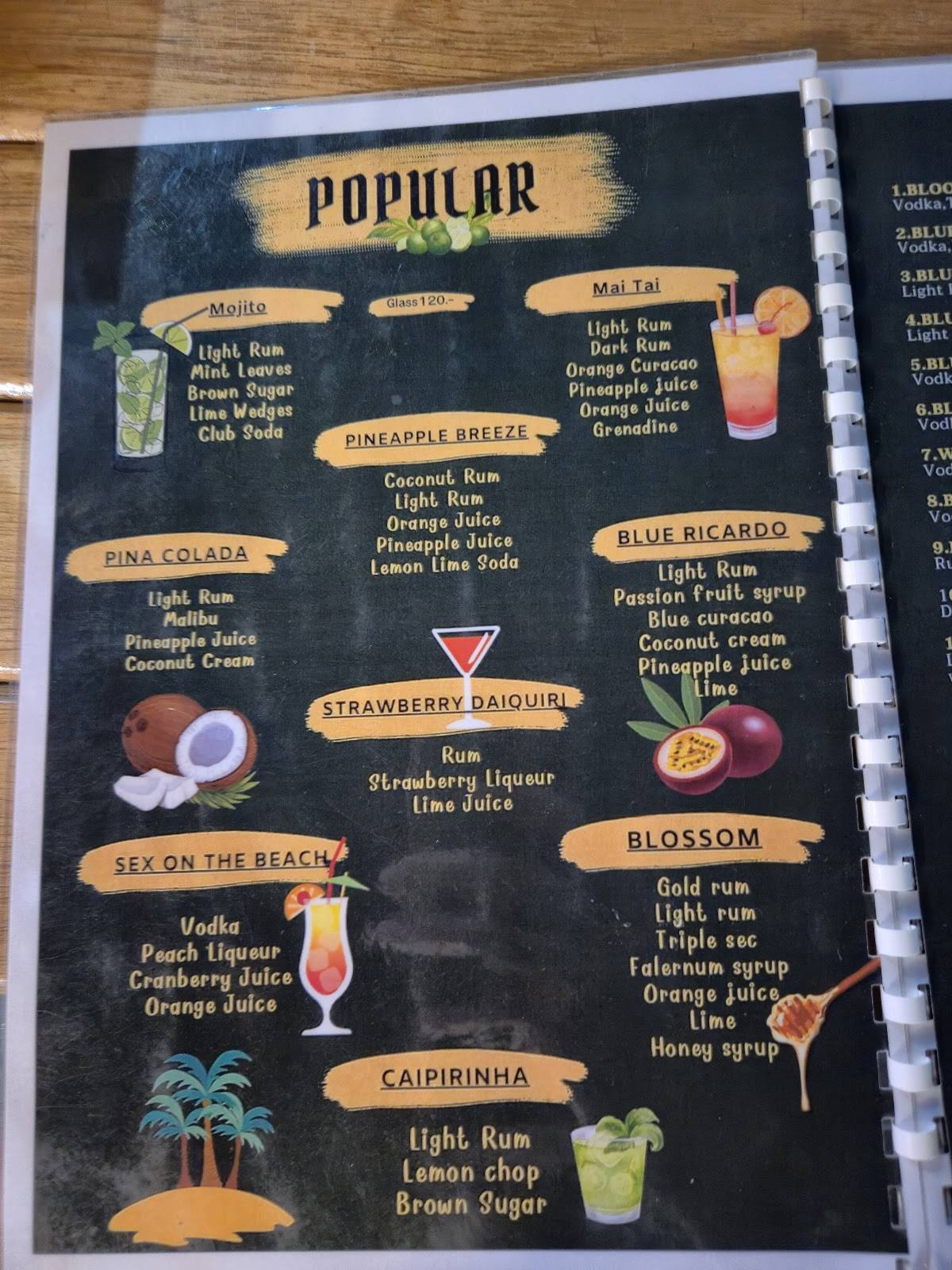 Mandos Bar меню