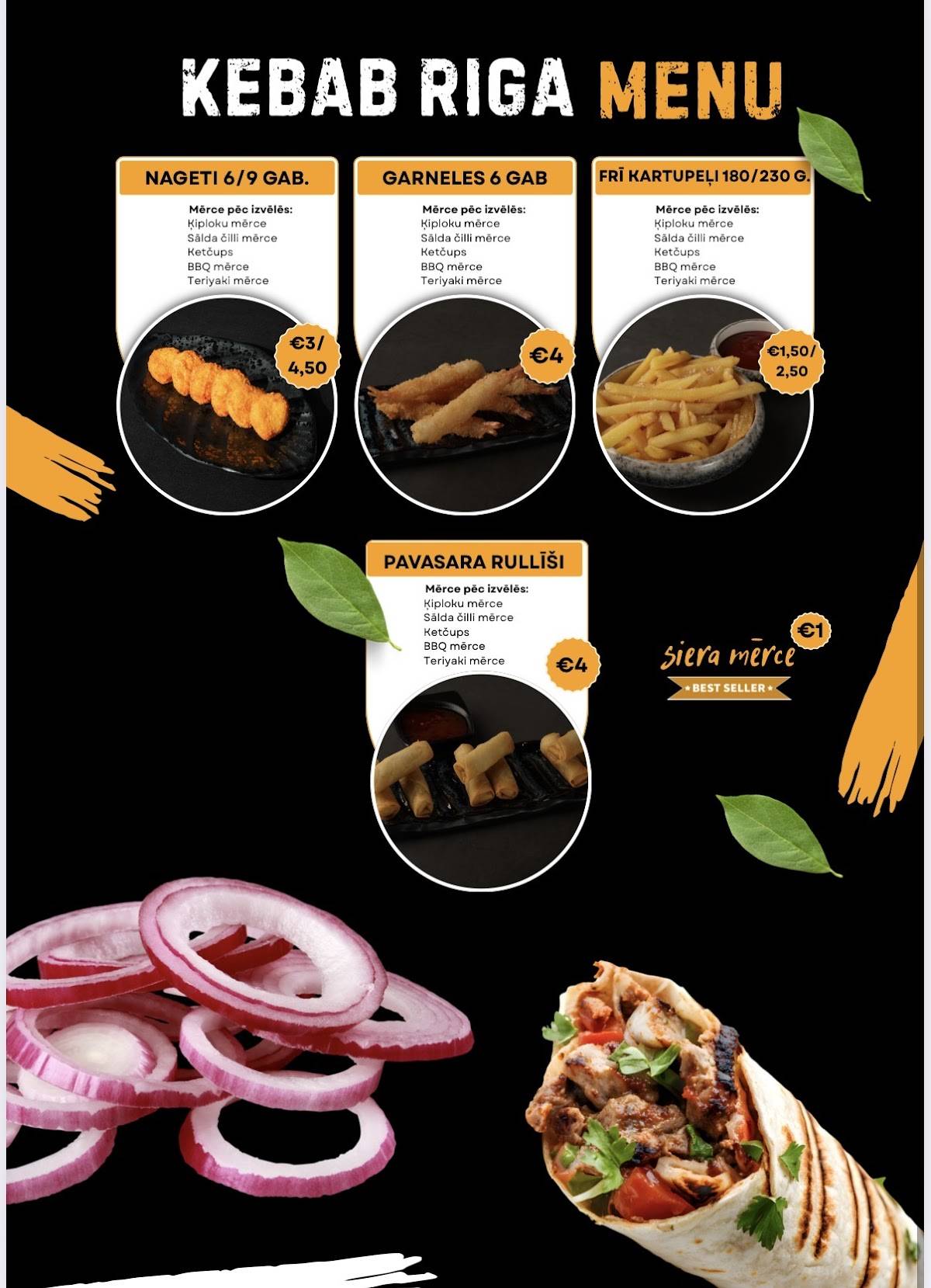 Kebab riga меню