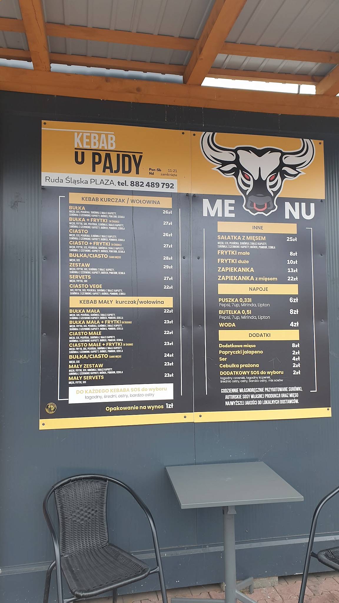 Kebab u Pajdy Ruda Śląska Plaza меню