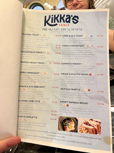 Kikka's Table меню