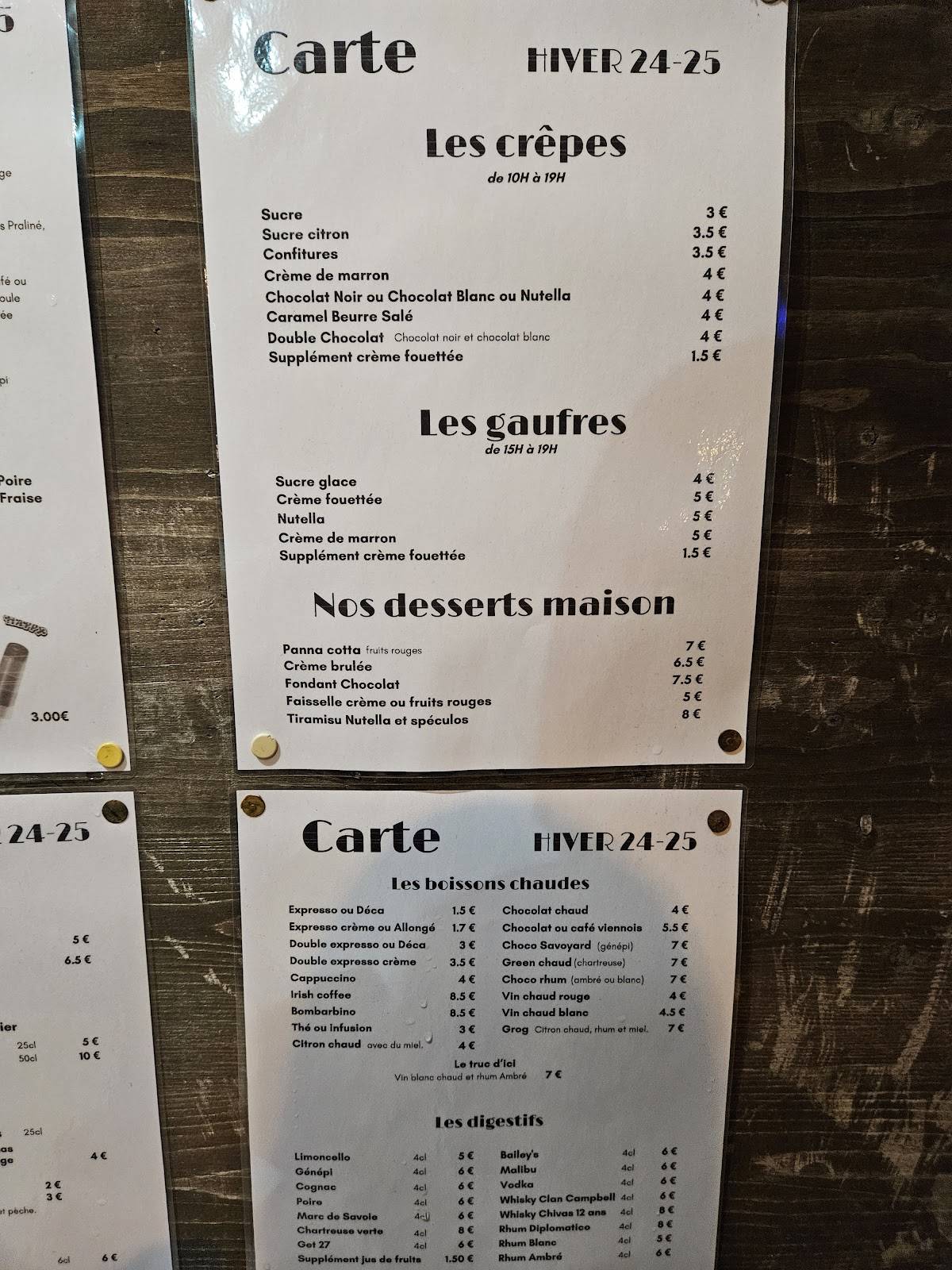 L'Escale меню