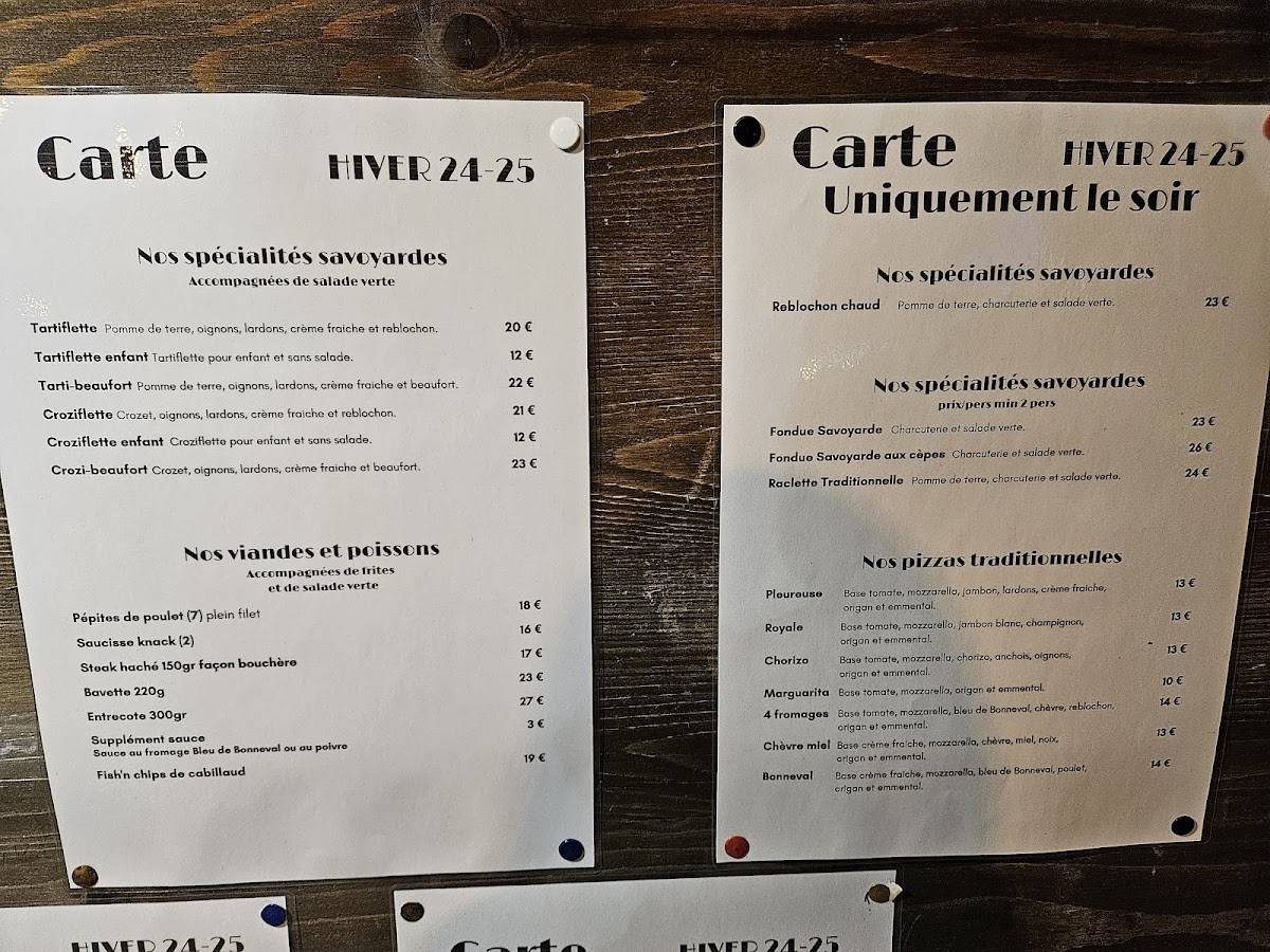L'Escale меню