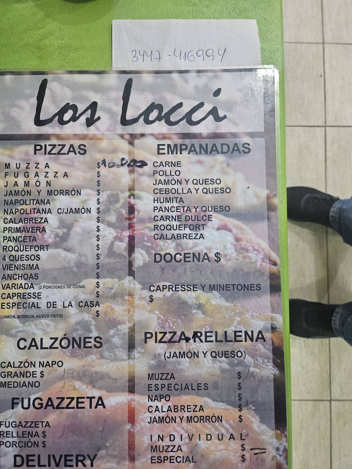 LOS LOCCI меню