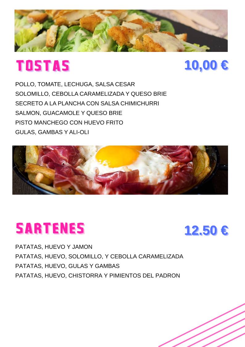 La María bar restaurante меню