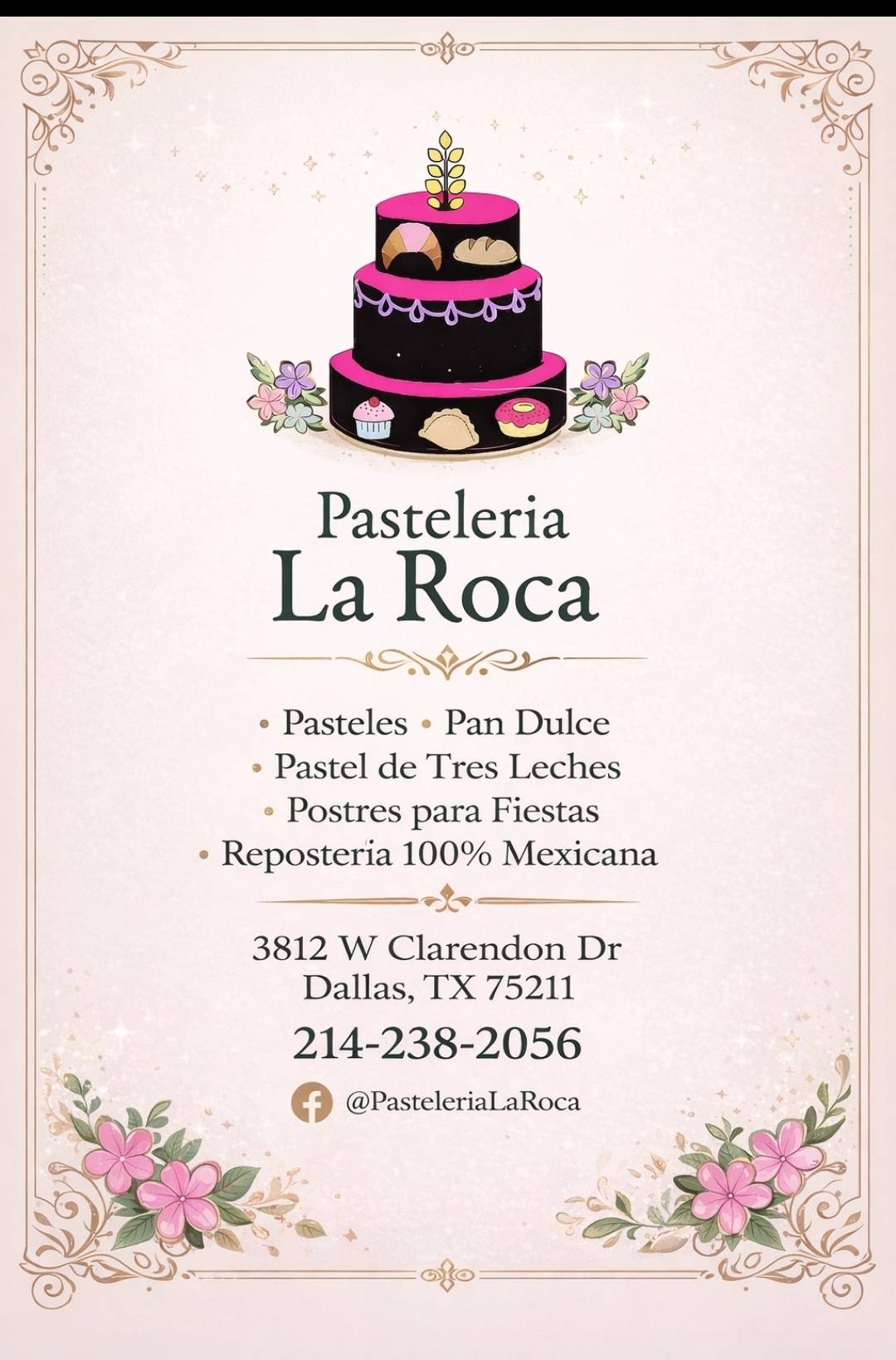 La Roca Bakery /panaderia y pasteleria. меню