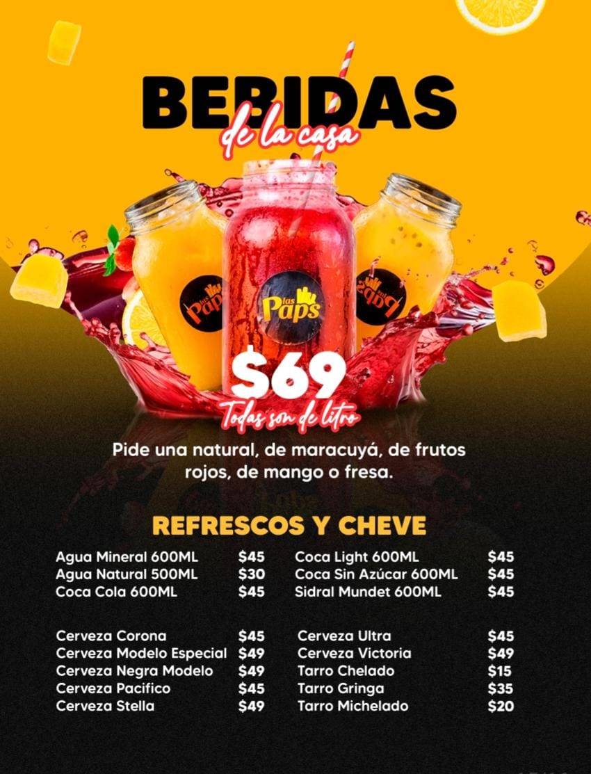 Las Paps меню