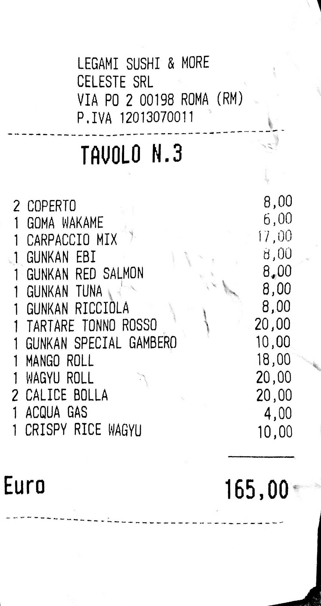 Legami Sushi & More ROMA меню