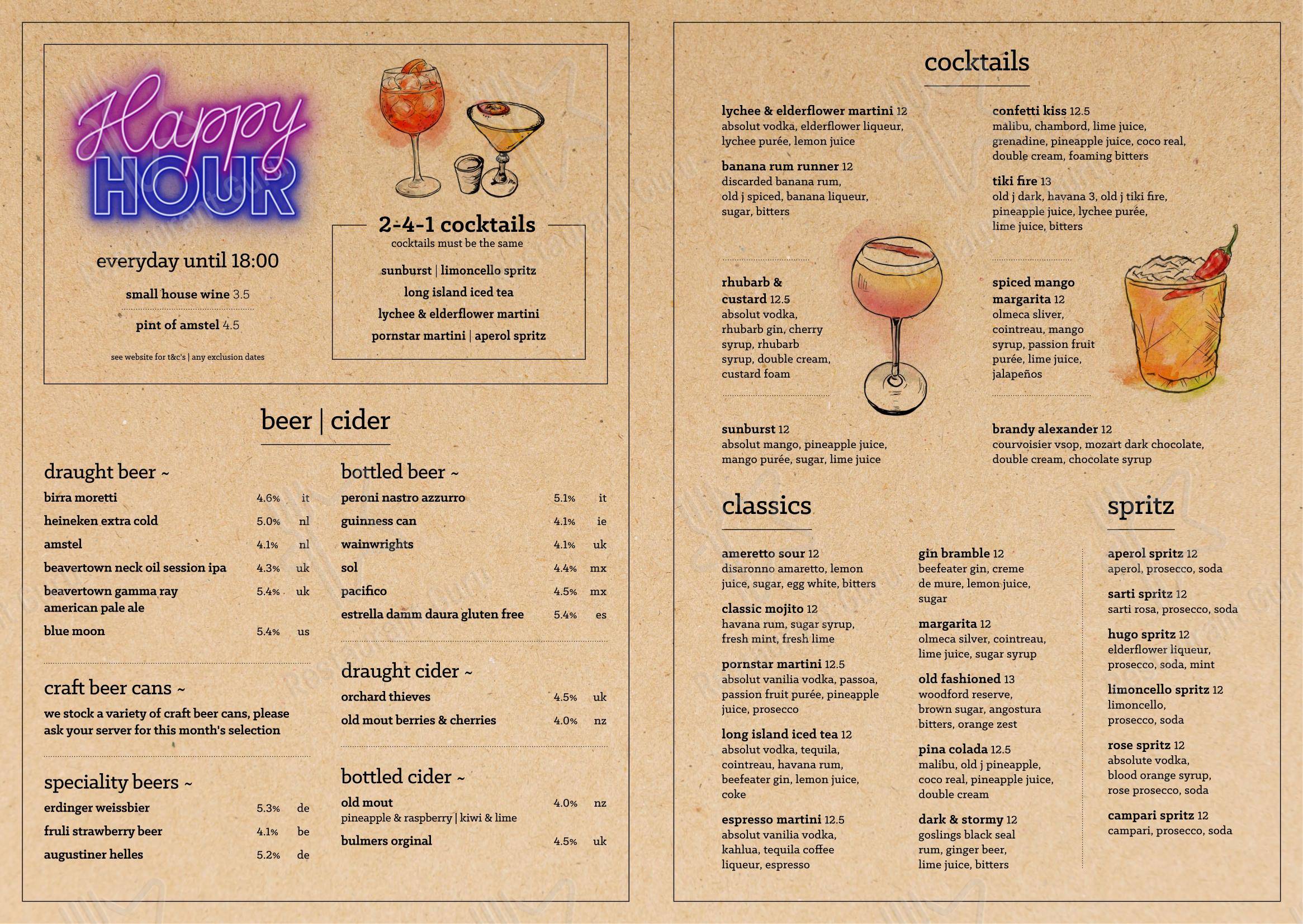 Takeaway Menu паба и бара Lytham House в Литаме Сейнте Аннесе