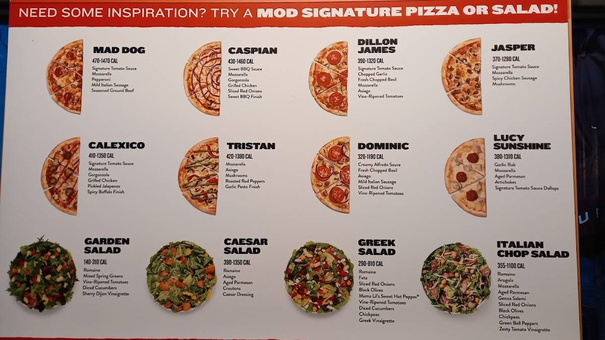 MOD Pizza меню