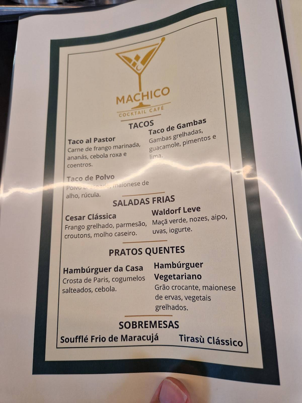 Machico Cocktail Café меню