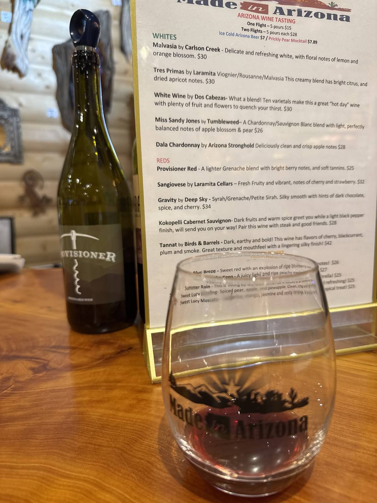 Made In Arizona Wine and Gifts меню
