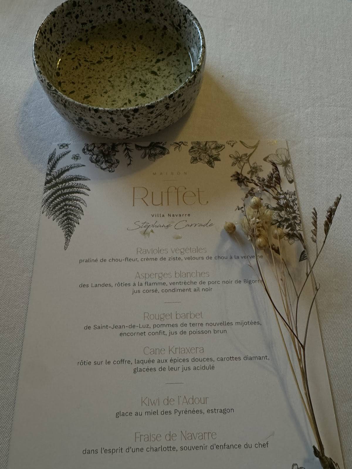 Bistrot Ruffet меню
