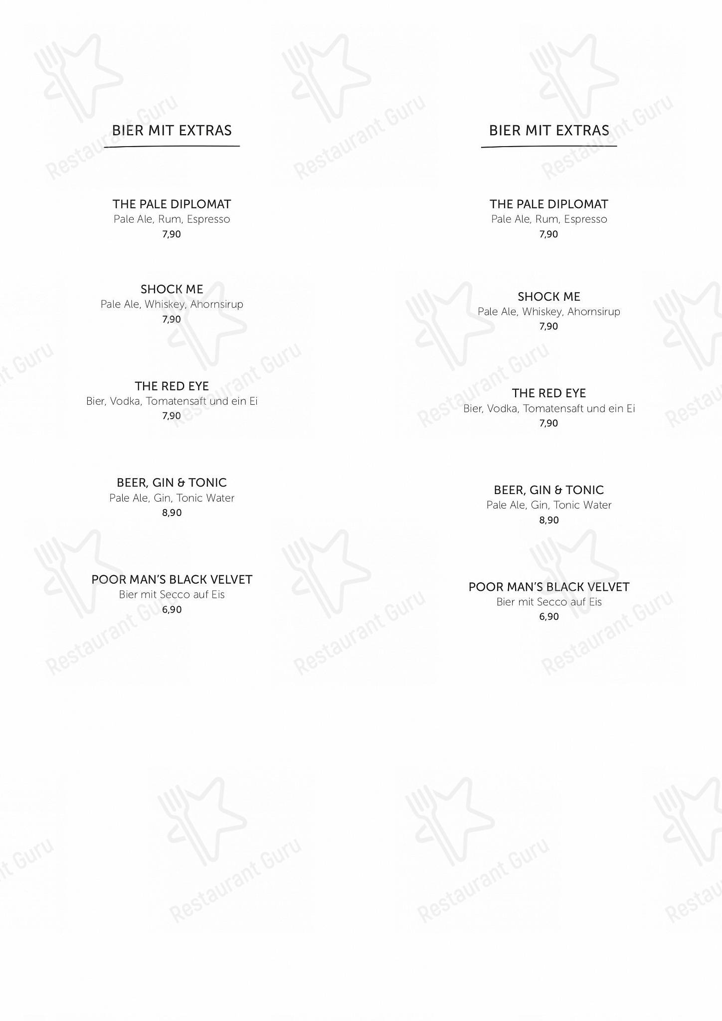 Меню паба и бара Makery - cafe, bar, lounge. - Braunschweig - Menu bistro