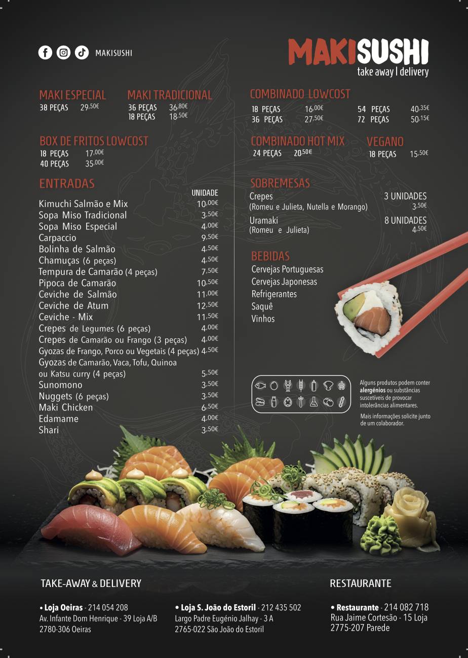 Maki Sushi - Parede меню