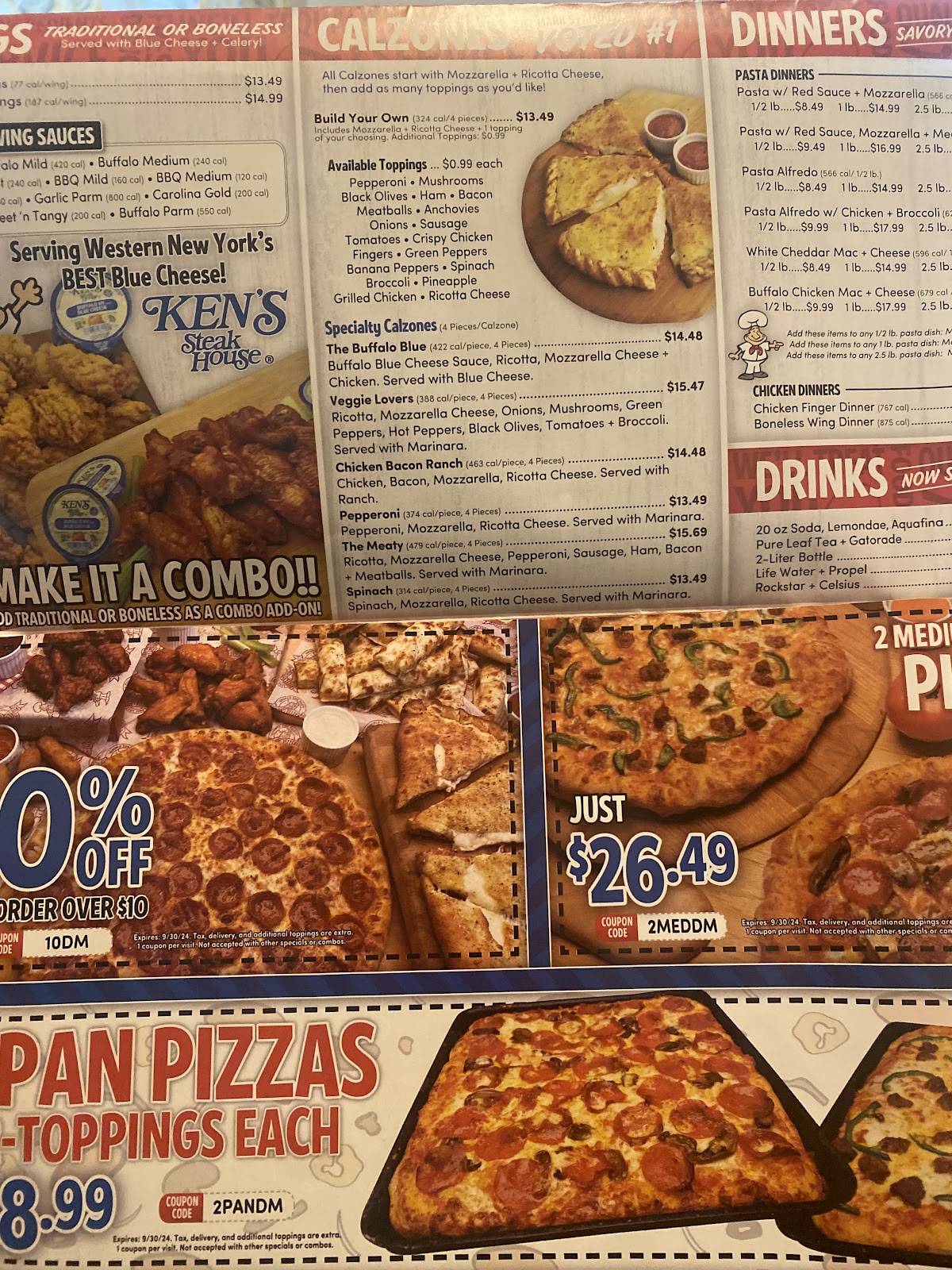 Mark's Pizzeria меню