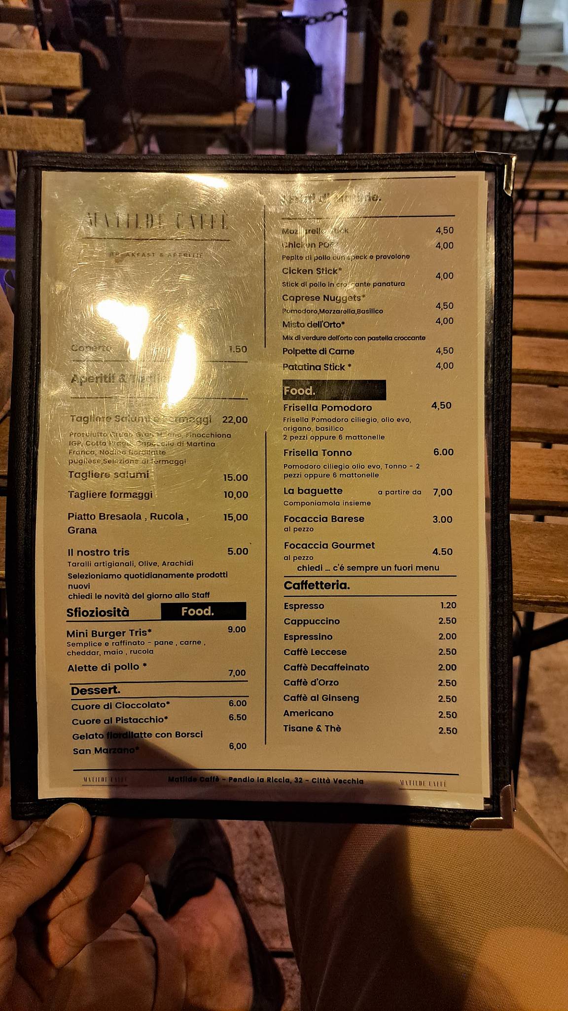Matilde Caffè меню