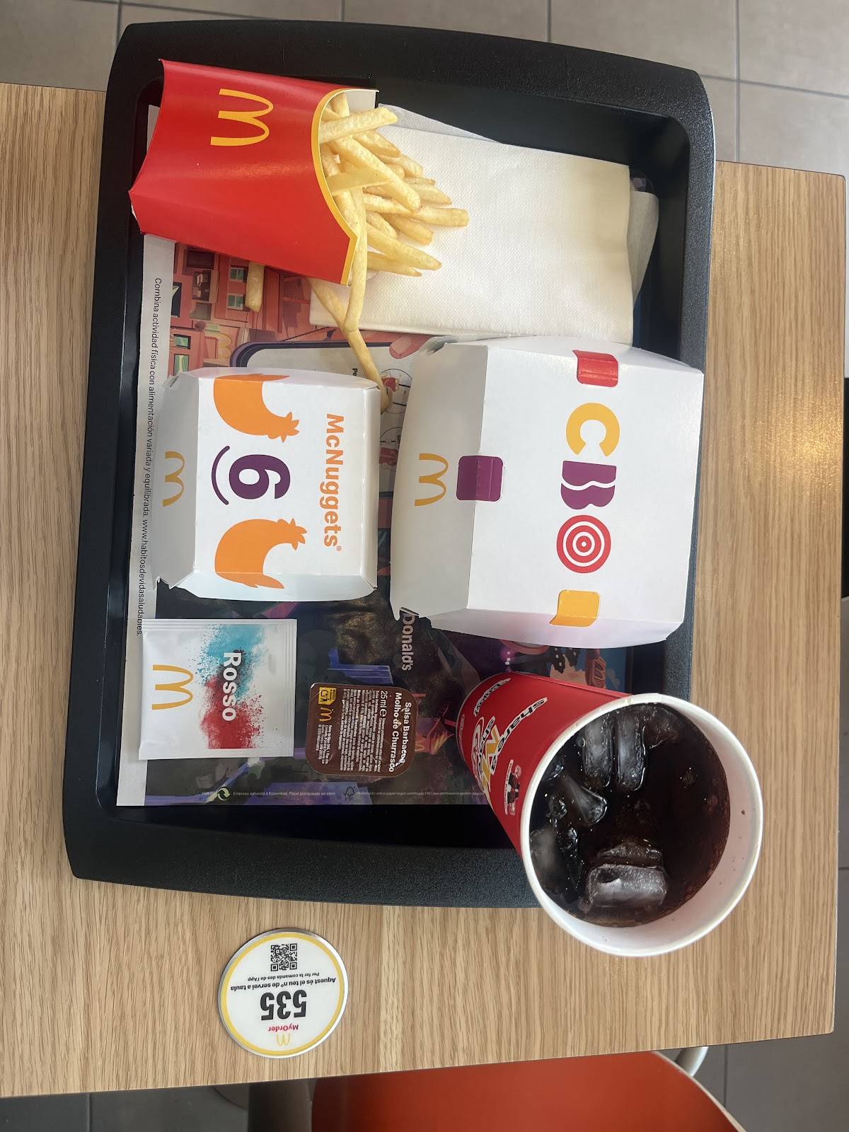 McDonald's меню