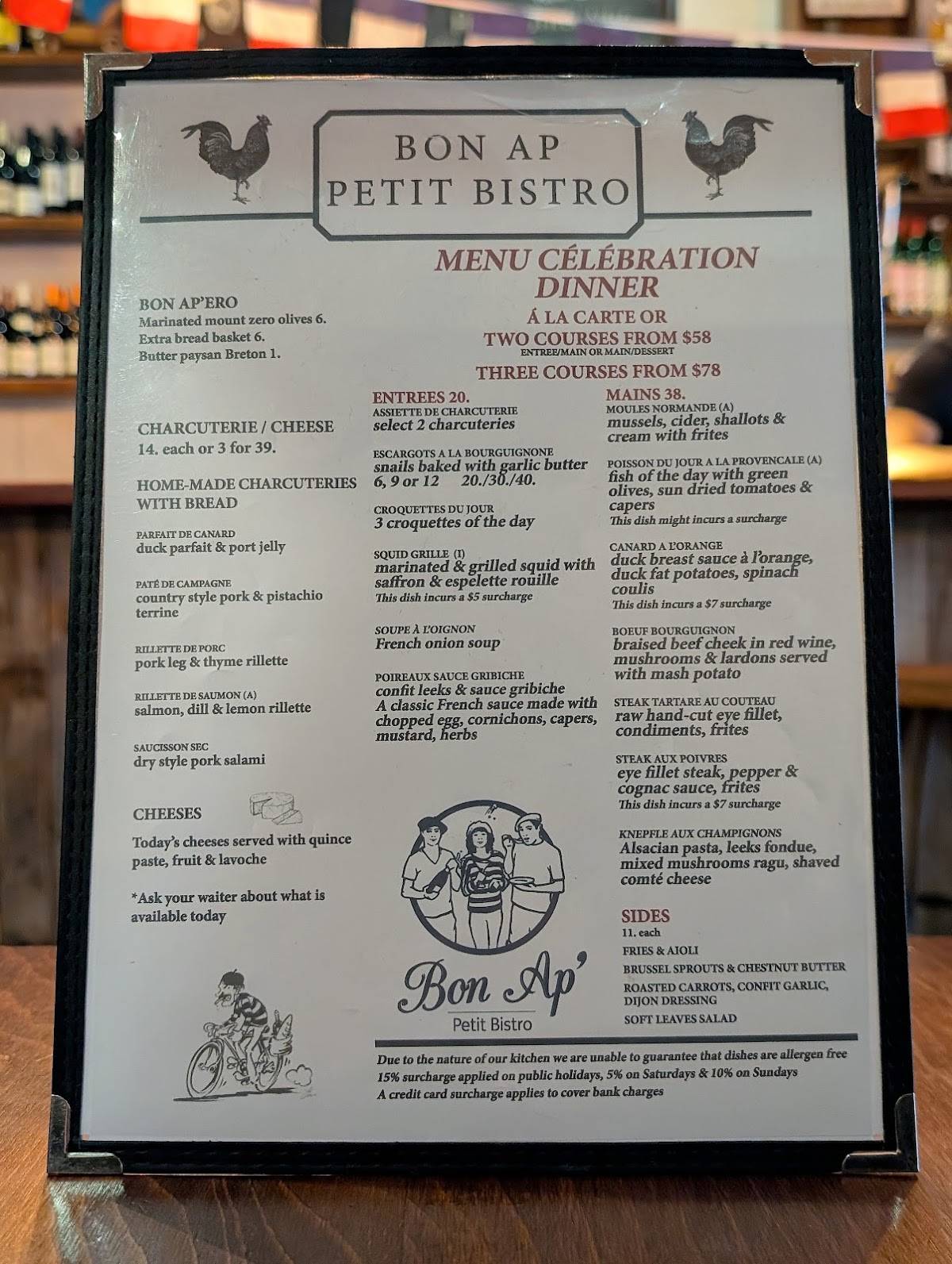 Bon Ap' Petit Bistro меню