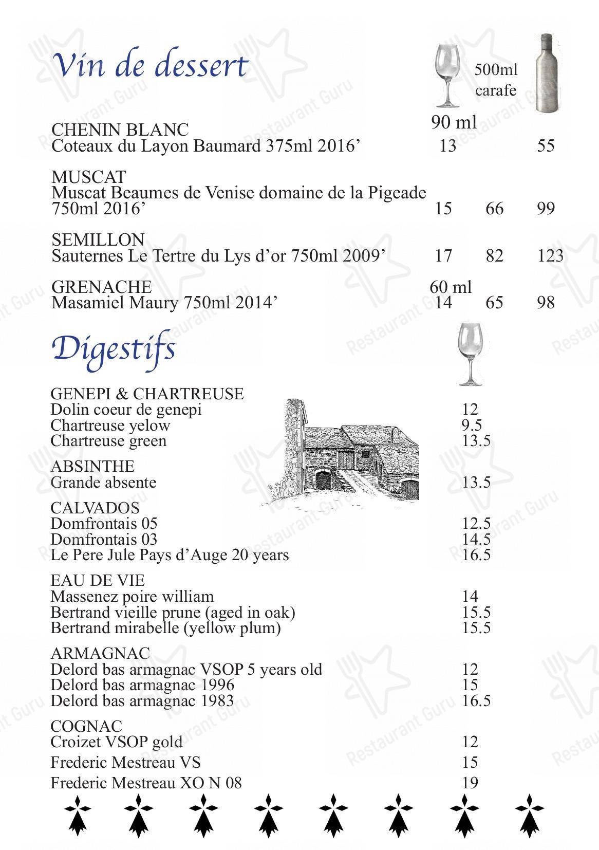 Wedding Menu паба и бара Bon Ap' Petit Bistro