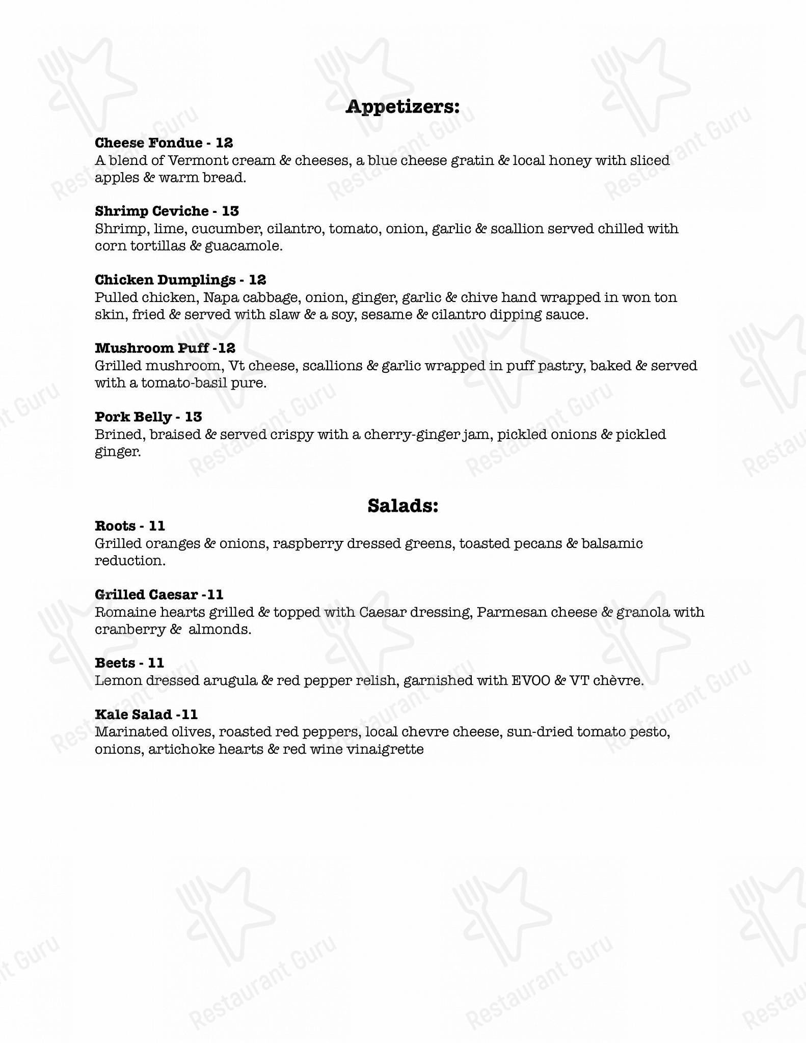 Boronia Catering Menu Pack паба и бара Roots the Restaurant