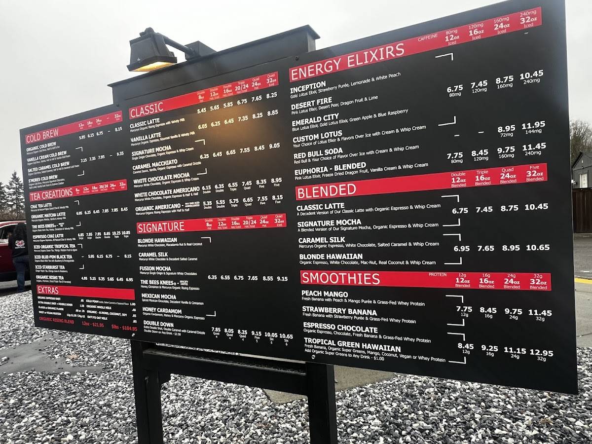 Mercurys Coffee Co. меню
