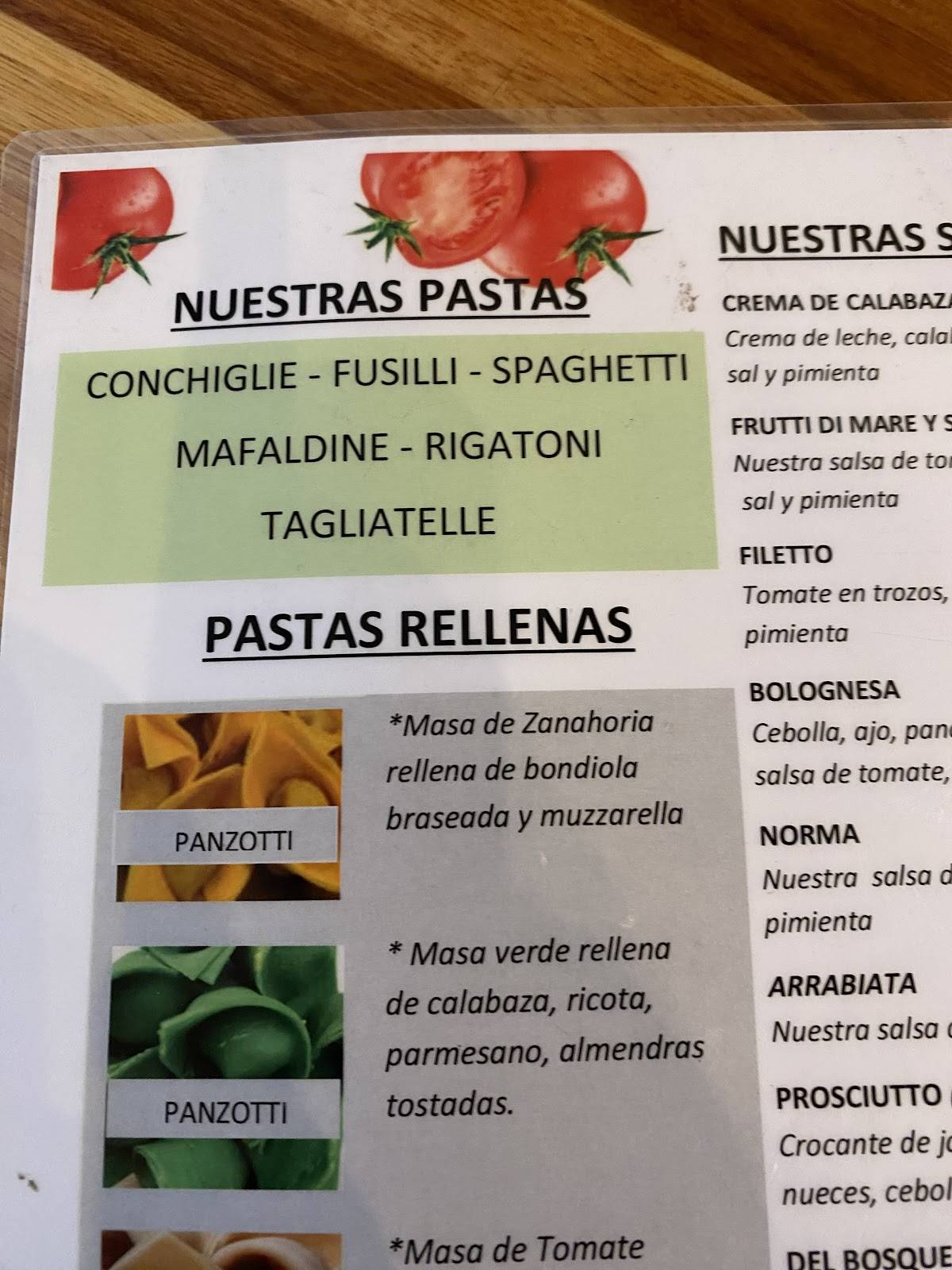Meriggiare - Pasta, pizza e pane меню