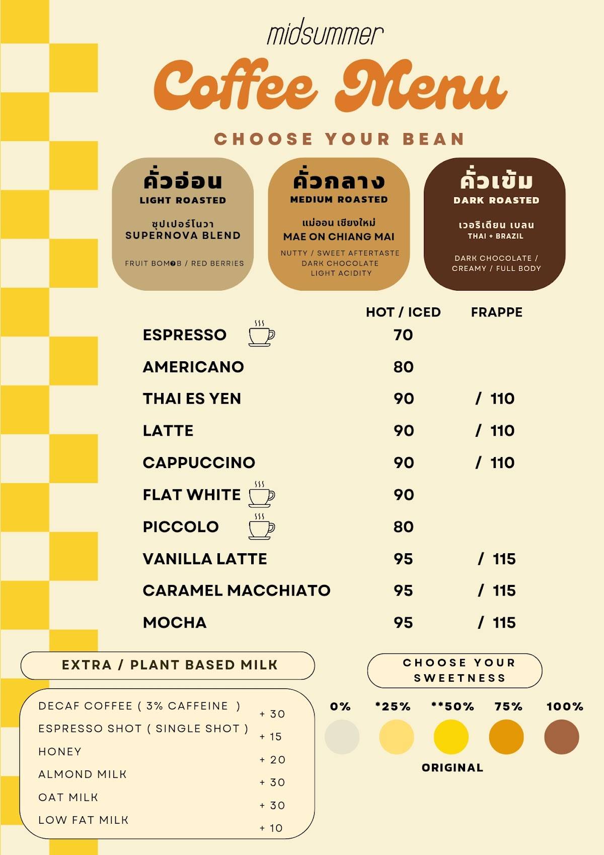 Midsummer Cafe Wongsawang EST.2019 меню