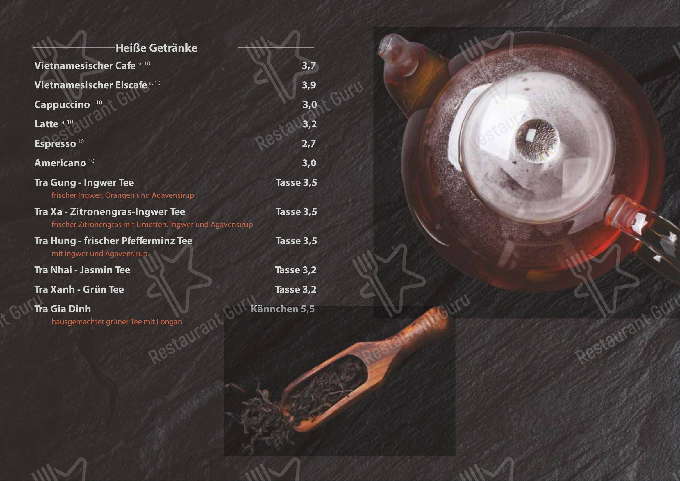 Меню ресторана Miss Hoian Restaurant - 菜单