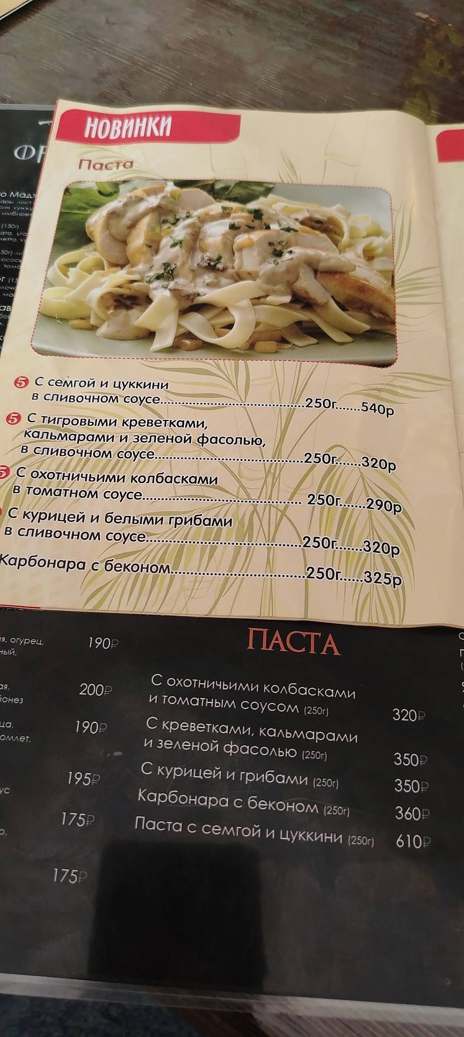 Мистер Пицца меню