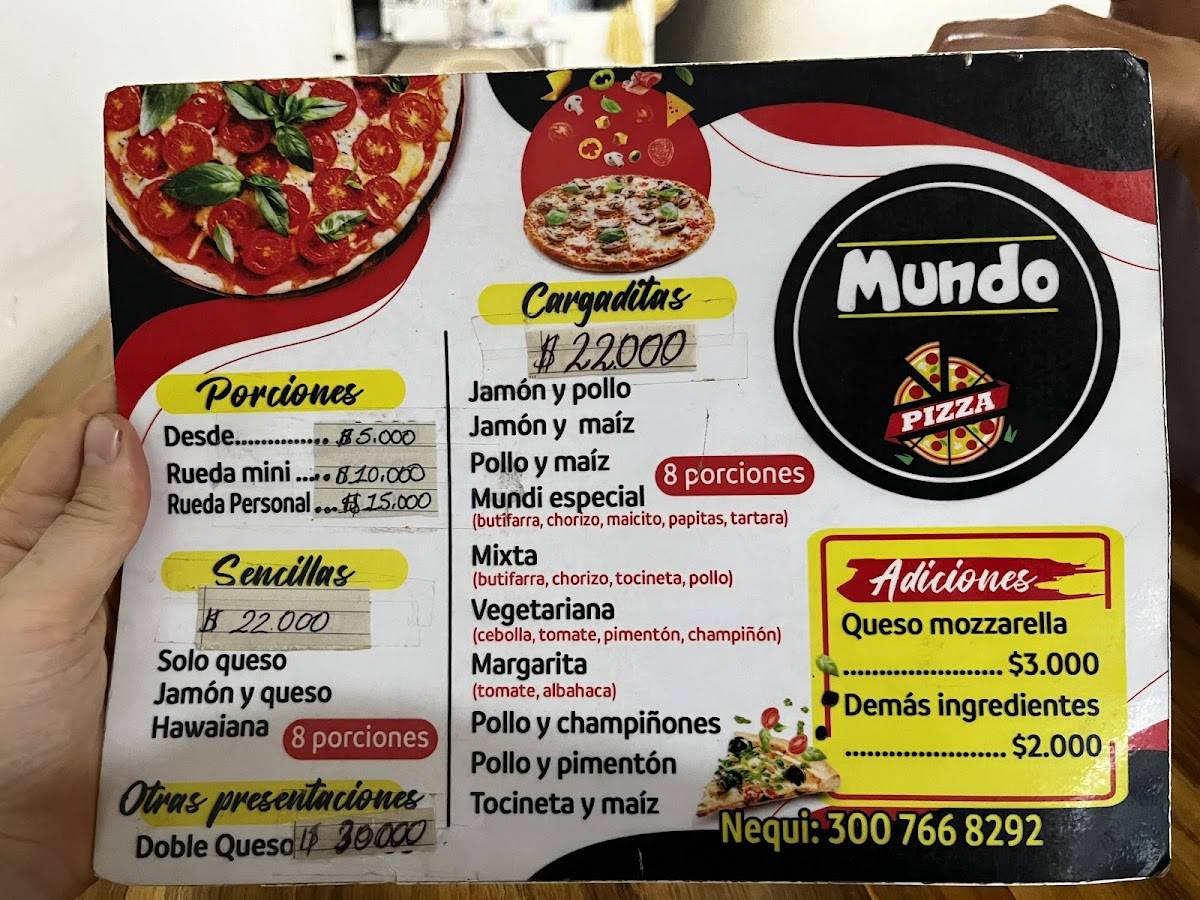Mundo Pizza меню