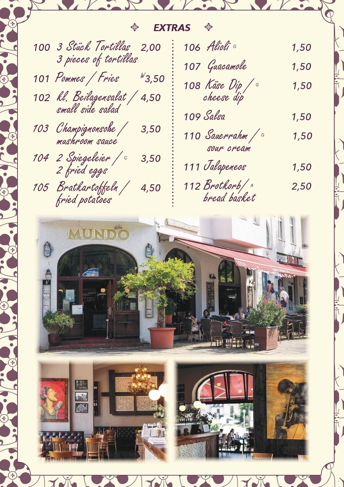 Mundo Tapas - Alt Mariendorf меню