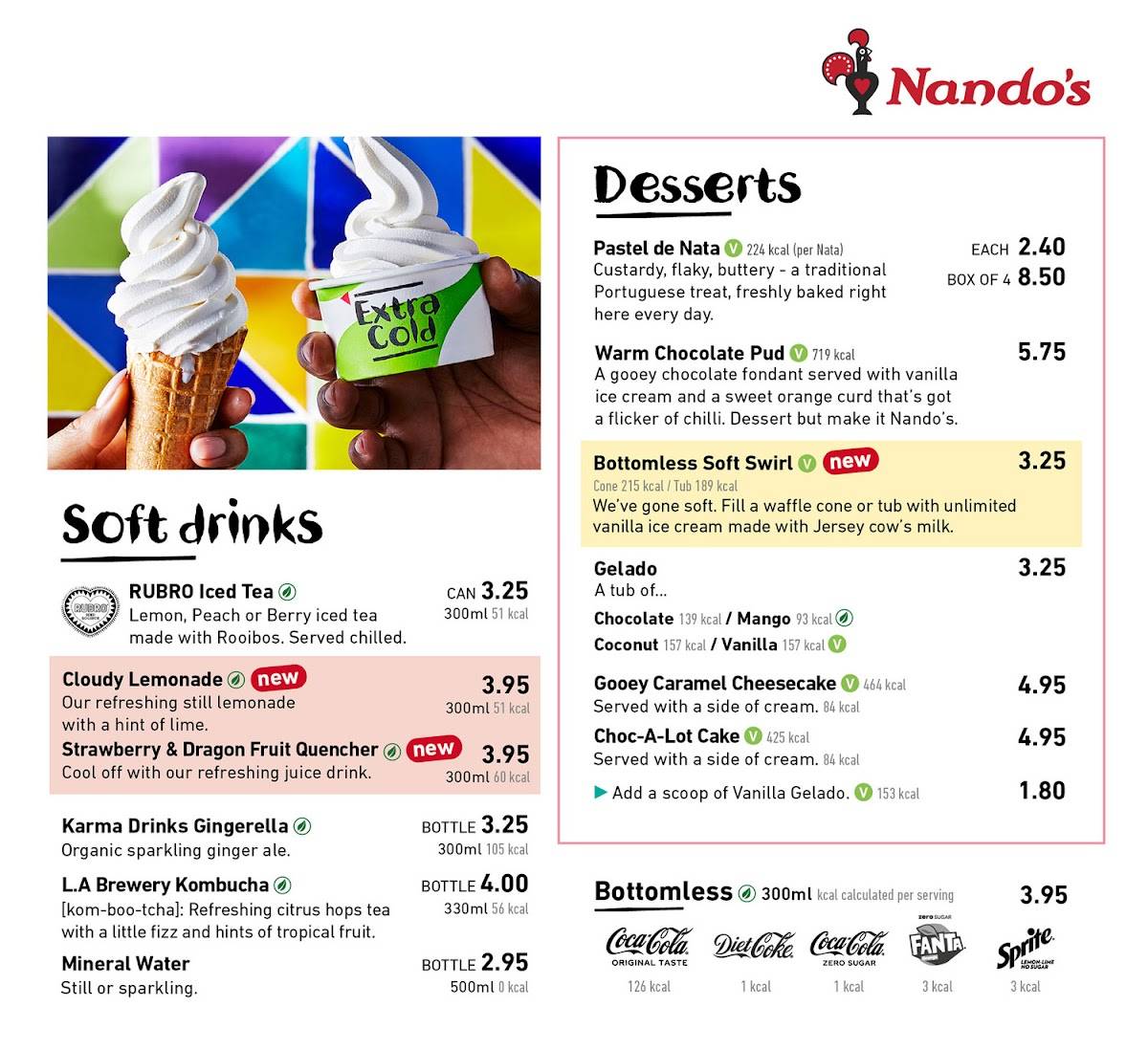 Nando's Inverness меню