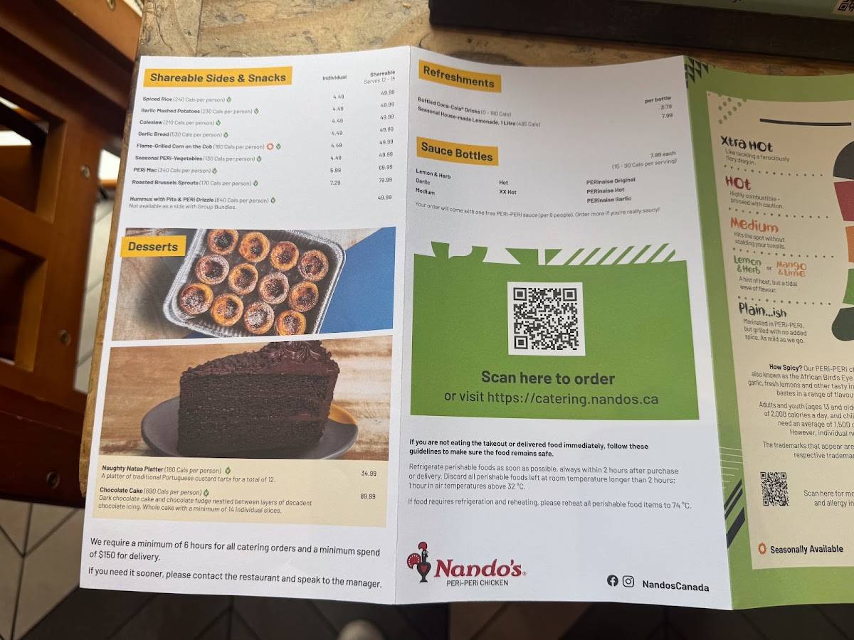 Nando's PERi-PERi меню
