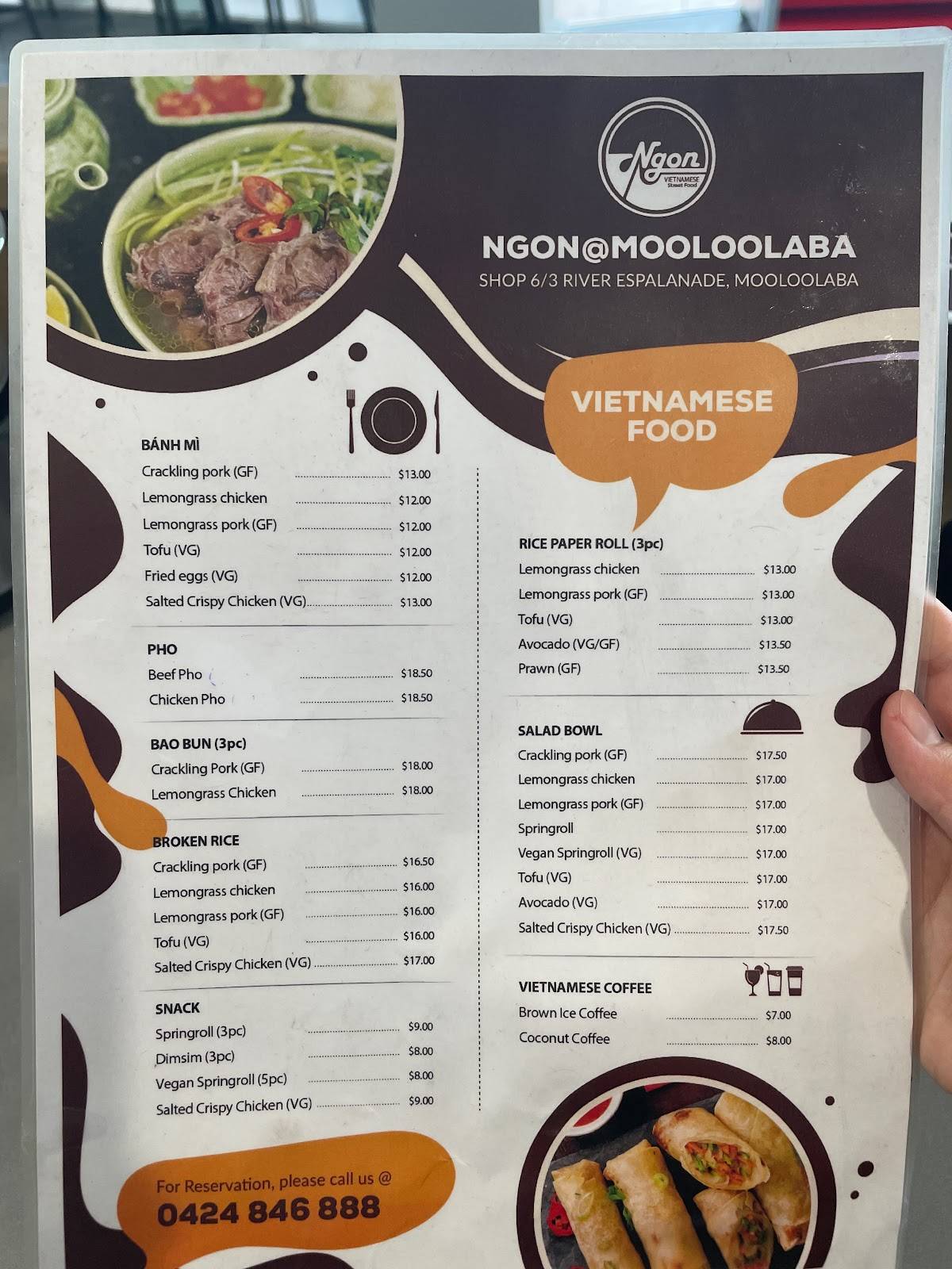 Ngon @ Mooloolaba меню