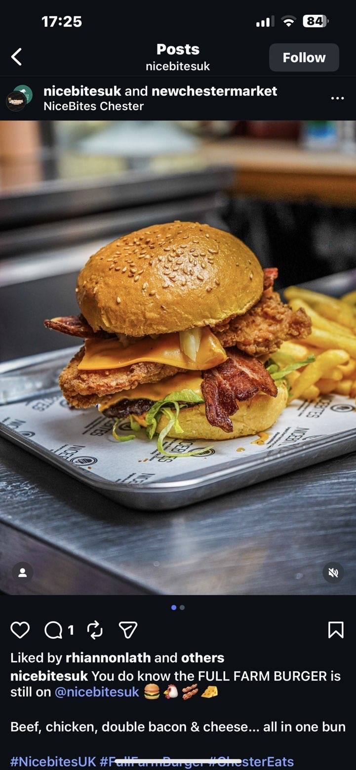 NiceBites - Takeaway in Chester меню