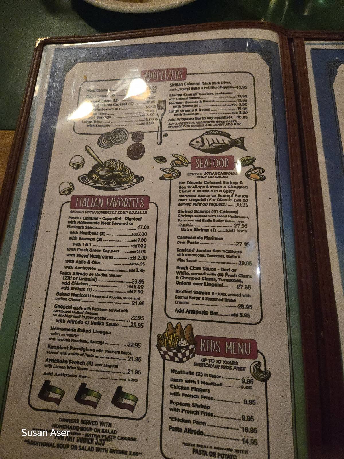 Nick's Sea Breeze Inn italian restaurant меню