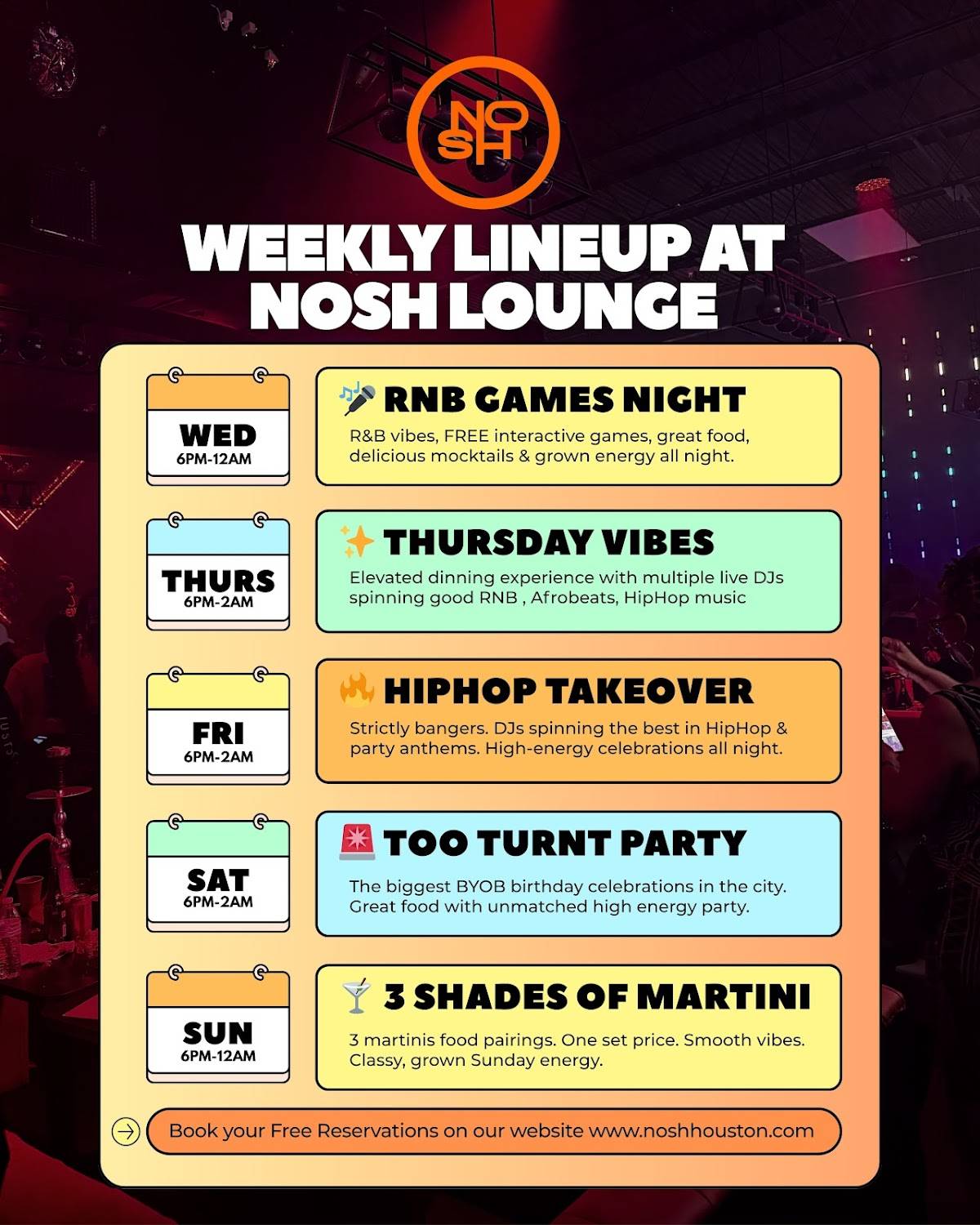 Nosh Restaurant & Lounge меню