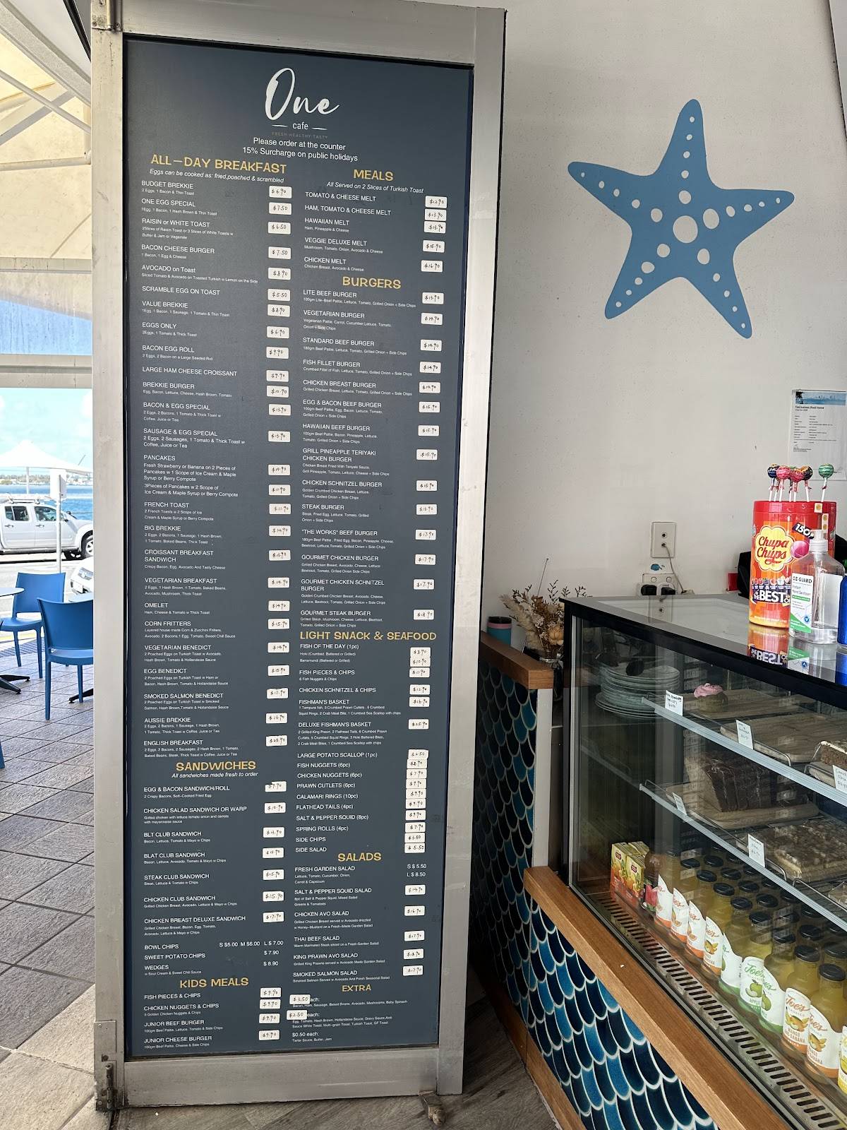 One Cafe меню